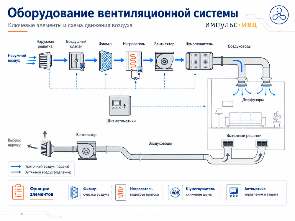 Оборудование вентиляционной системы