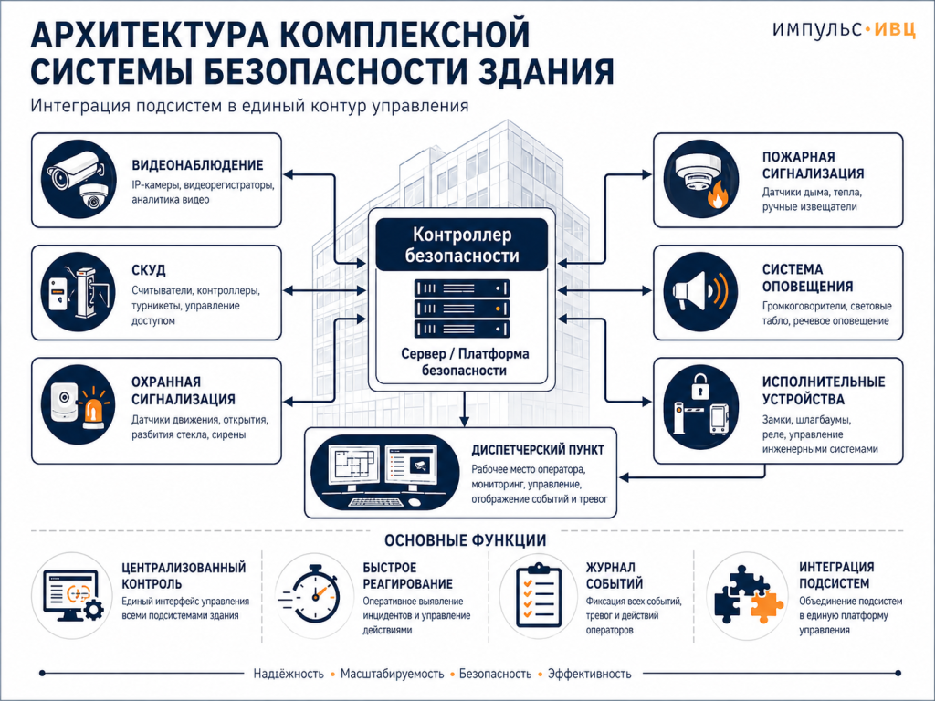 Архитектура комплексной системы безопасности здания
